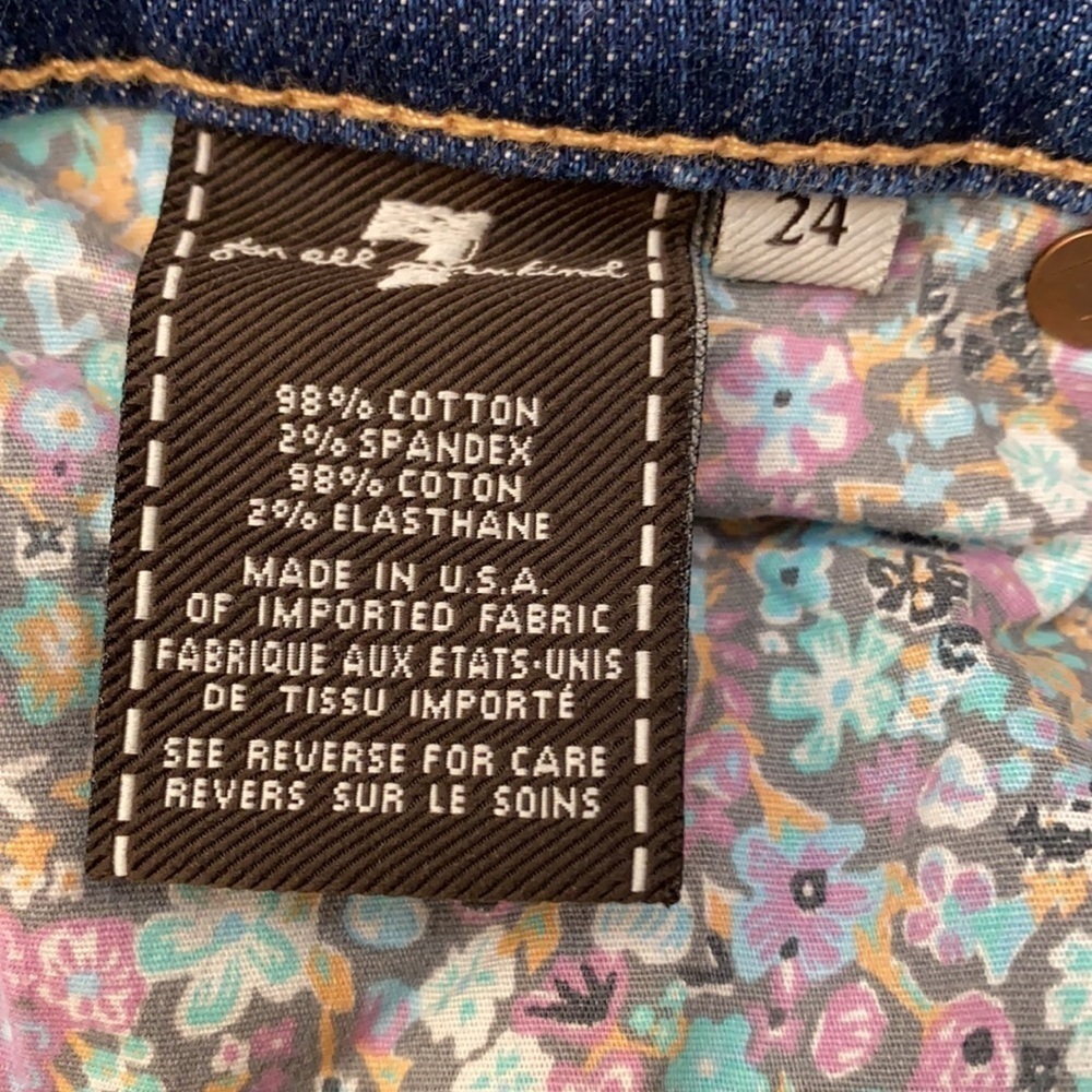 7 For All Mankind Josefina Crop Skinny Jeans 24 - Picture 8 of 8